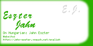 eszter jahn business card